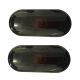 Smoked Black Oval Side Repeater Indicator Set Pair VW SEAT FORD kitting